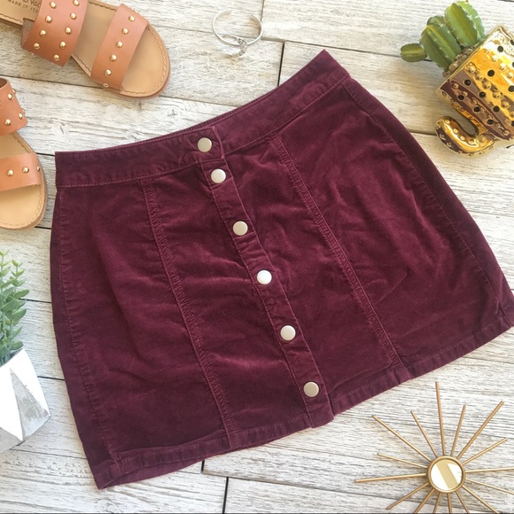 Brandy Melville Dresses & Skirts - Brandy Melville red button down skirt